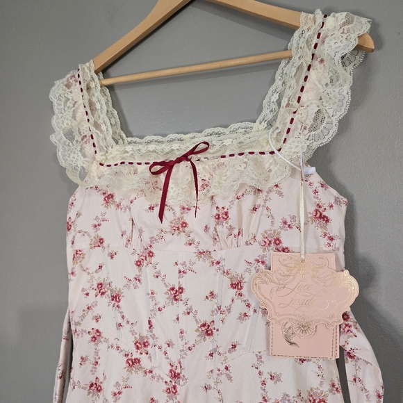 LaceMade Red Garnet Corset Dress NWT - Picture 6 of 11